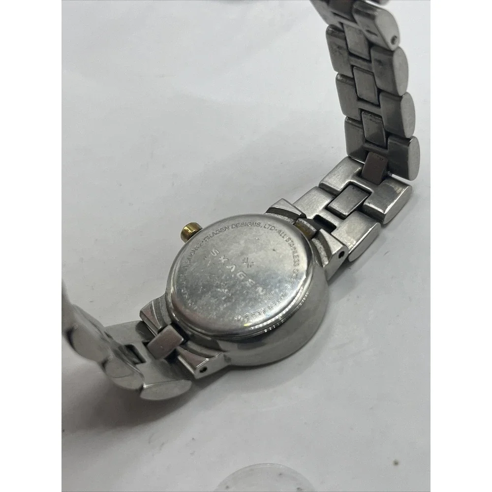 Skagen Denmark 236SGX Two Tone Quartz Analog Ladies Watch-‎ New Battery